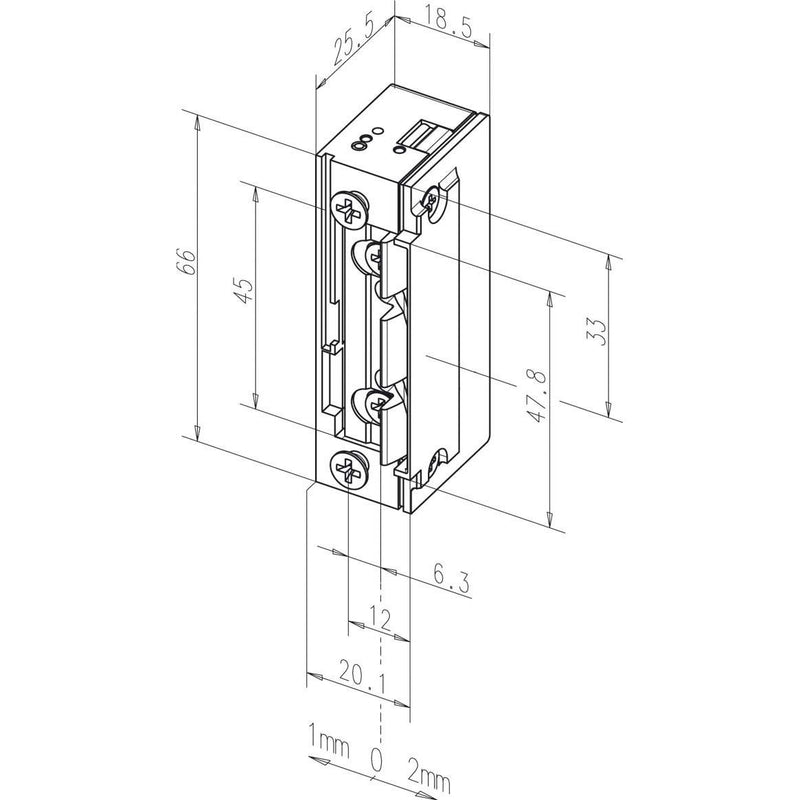 Assa Abloy effeff - Elektrischer Türöffner Elektro-Türöffner FAFIX P. 118.13------A71 10-24 V GS/WS Uiniv