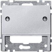 Merten - Einsatz/Abdeckung für Kommunikationstechnik Schrägauslass alu 464660 für Datenanschluss
