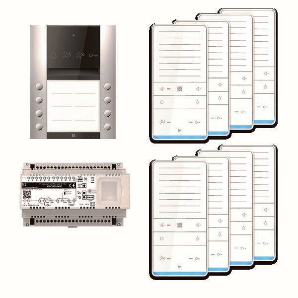 TCS Tür Control - Türsprech-Set audio:pack PRO AP PAAF082/008 8 Wohneinheiten