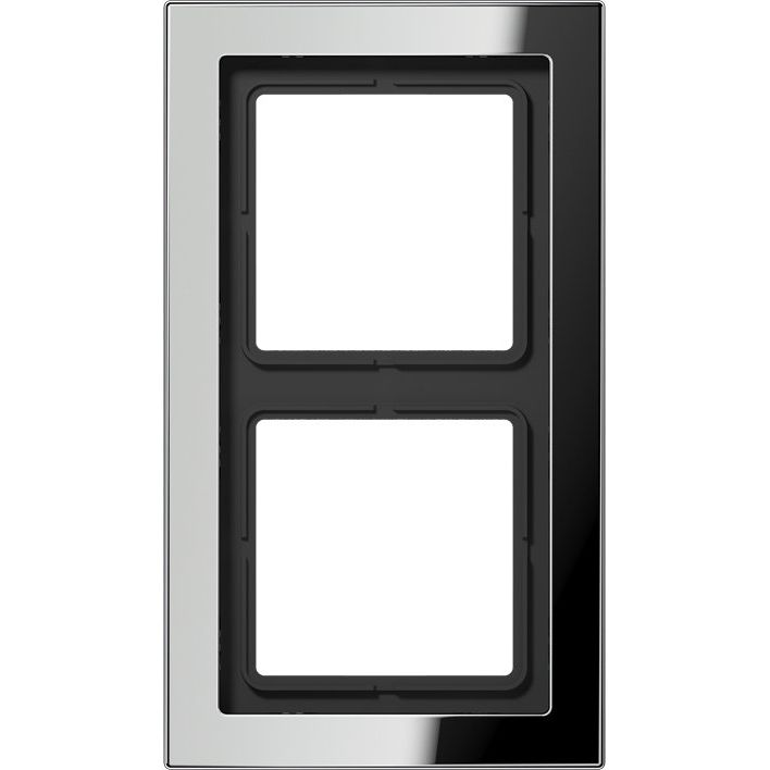 Jung - Abdeckrahmen Rahmen 2-fach gl.chr GCRD 2982 waage/senkrecht