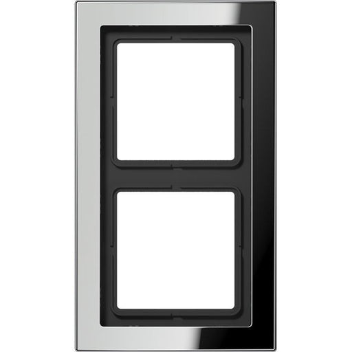 Jung - Abdeckrahmen Rahmen 2-fach gl.chr GCRD 2982 waage/senkrecht