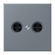 Jung - Einsatz/Abdeckung für Kommunikationstechnik Abdeckung für Antennendose LC 990 TV 251 gris 59 (4320H)