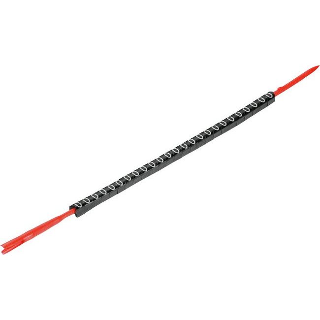 Weidmüller - Kabelmarkierungssystem Leitermarkierer CLI R 02-3 SW/WS 0 m.Montagedorn − 10 Stück