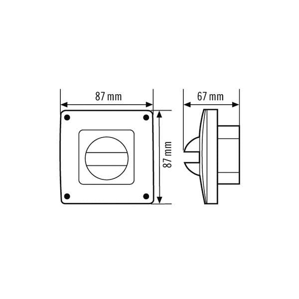 ESYLUX - Zubehör/Ersatzteile für Bewegungsmelder Abdeckung ws IP44 COVER IP44 WH f.MD180i und PD180i