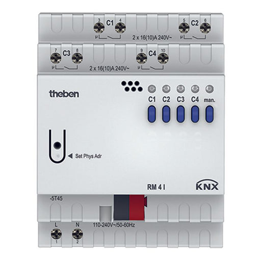 Theben - Bussystem-Schaltaktor Schaltaktor RM 4 I KNX 4-fach C-Last o.Erw