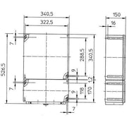 Stahl - Klemmenkasten Kabelübergangskasten 8146/1000-C958 160A
