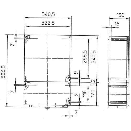 Stahl - Klemmenkasten Kabelübergangskasten 8146/1000-C958 160A