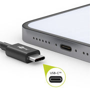 Goobay - Zubehör/Ersatzteile für Batterie/Akku/Ladegerät Sync/Ladekabel 66318 1m,USB-C,sw