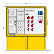 Walther Werke - Baustromverteiler Edelstahlstromverteiler 83216100 mit 6 RCDs TypA