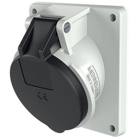 Mennekes - CEE-Anbausteckdose (IEC 60309) Anbaudose TwinCONTACT 1644 16A5p7h500V, IP44