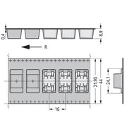 WAGO - Ein- und mehrpolige Klemmenleiste SMDThroughBoard-Leiterplk. 2070-522/998-406 0,75 mm² − 2385 Stück