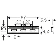 Hensel - Tragschiene DK TS 02 15mm für KF02