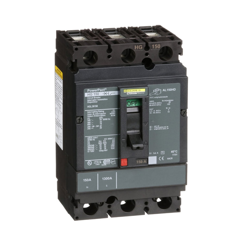 Schneider Electric - Leistungsschalter für Trafo-, Generator- und Anlagenschutz Kompaktleistungsschalter HGL36150 3polig 600V 150A