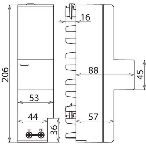DEHN - Kombi-Ableiter für Energietechnik Kombi-Ableiter DEHNshield DSH ZP B TT 255 ZP basic, Typ 1+2