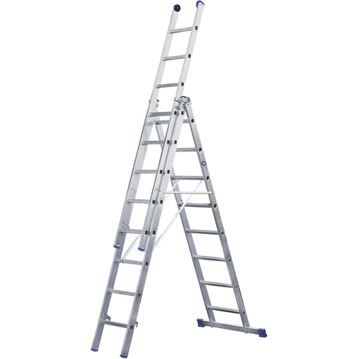 ILLER-LEITER - Sprossenleiter Alu-Mehrzweckleiter 3-tlg. 53008 3x8 Stufen