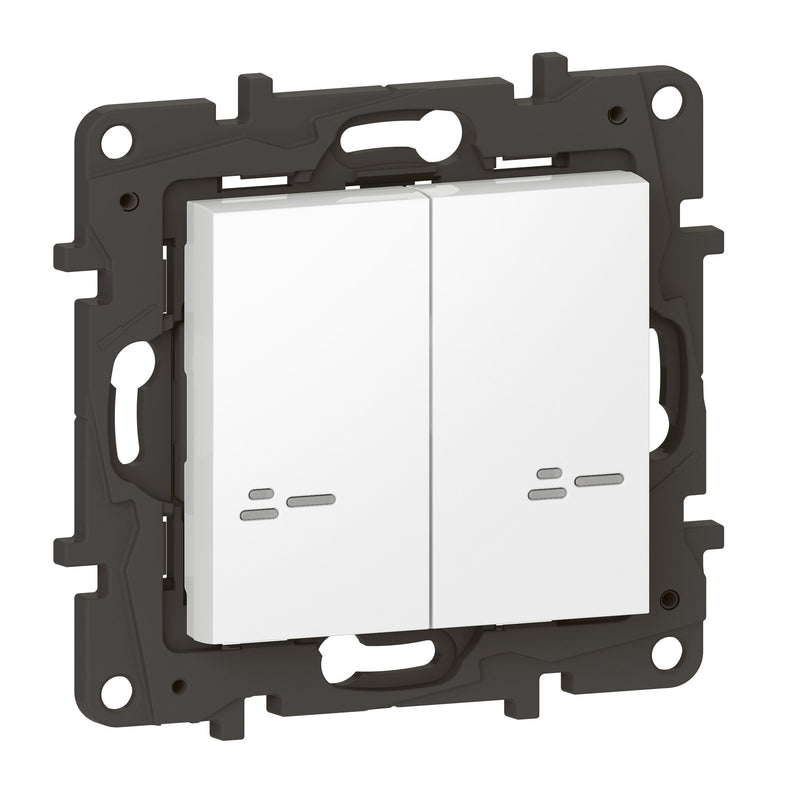 Legrand - Funksender Wandsender Licht 2-Fach Legrand 863608 Ultraweiß