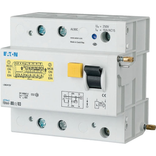 Eaton - Fehlerstromschutzblock FI-Auslöseblock für AZ FBHMV-80/2/05-A 80A 500mA 2polig