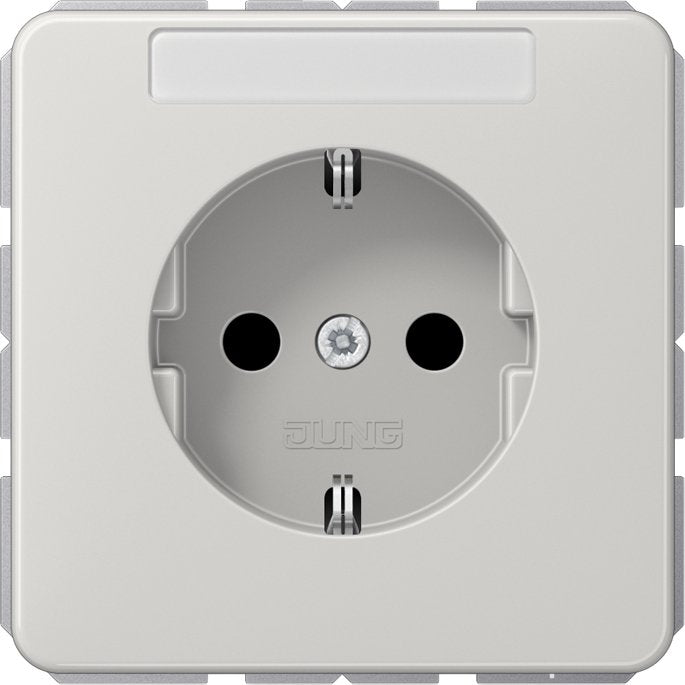 Jung - Steckdose SCHUKO-Steckdose 16A 250V CD 1520 NA LG mit Schriftfeld