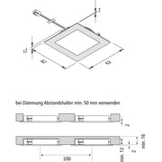 Hera - Downlight/Strahler/Flutlicht LED - Einbauleuchte FAQ 58 - #20203158003 nw, edelstahloptik