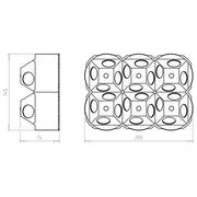 Kaiser - Dose, Gehäuse für Montage in der Wand/Decke Brandschutz Quickbox Maxi 9499-77.06 HWD90 3x2 D83mm − 5 Stück