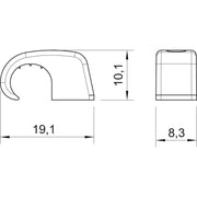 OBO Bettermann - Nagelschelle (für Kabel) Haft-Clip ohne Nagel 4040 7-12mm, PP, lgr − 100 Stück