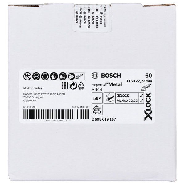 Bosch - Trenn-/Schleifscheibe X-LOCK 2608619167 Fiberschleifscheibe
