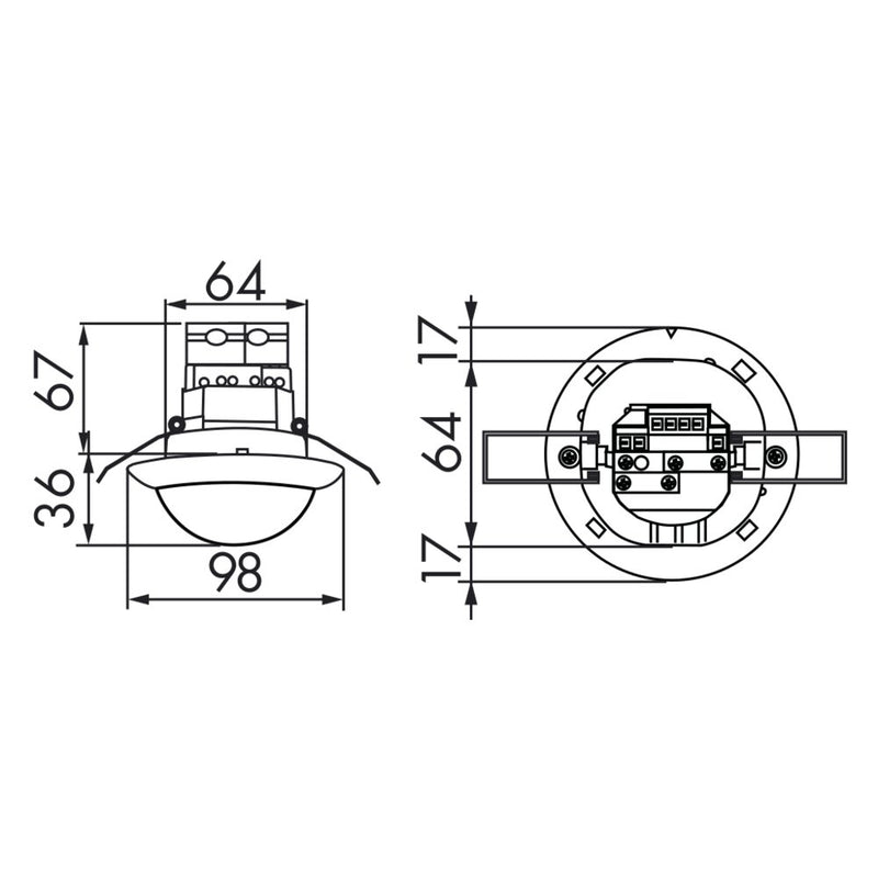 BEG Brück Electronic - Bewegungsmelder/Präsenzmelder komplett Präsenzmelder PD4N-LTMS-RR-DE