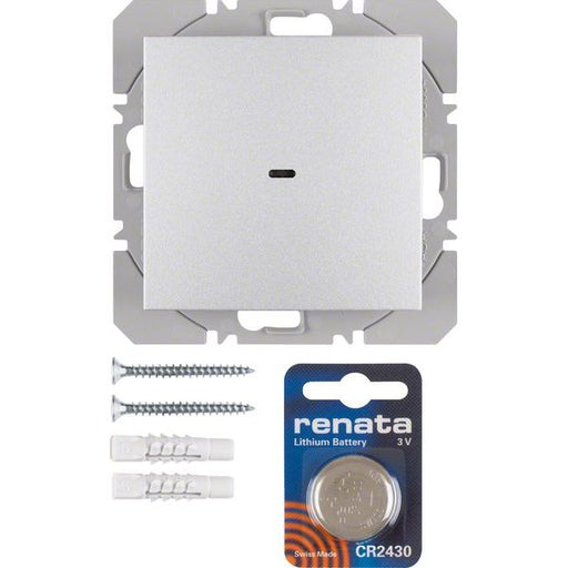 Berker - Bussystem-Hand-/Wandsender KNX-Funk Wandsender 1fach 85655283 alu matt