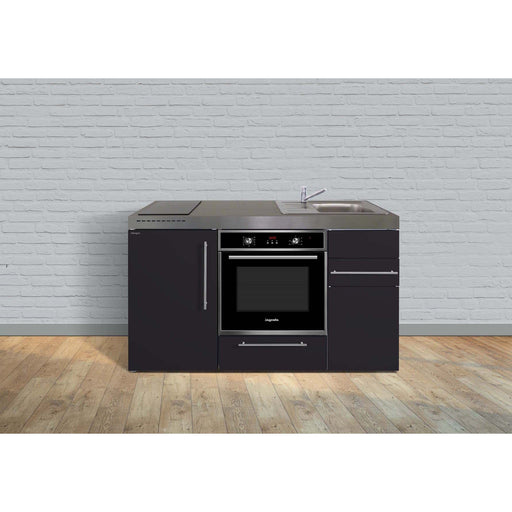 Stengel - Mini-Küche Miniküche Premiumline MPBSM150BOGKFliBreS Schwarz matt