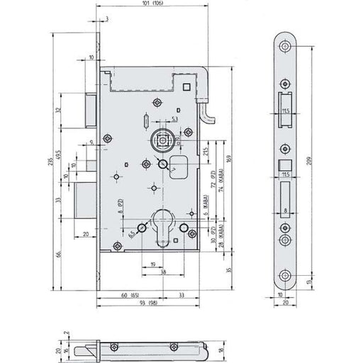 Assa Abloy effeff - Schalteinrichtung für Gefahrenmeldesystem Elektro-Sicherheitsschloss 809M12-72A60E4D 809