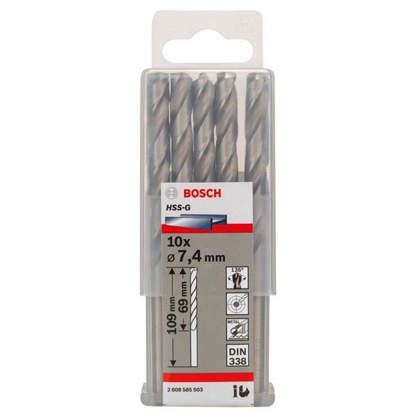 Bosch - Bohrer PRO Metal HSS-G 2608585503 Spiralbohrer 7,4 x