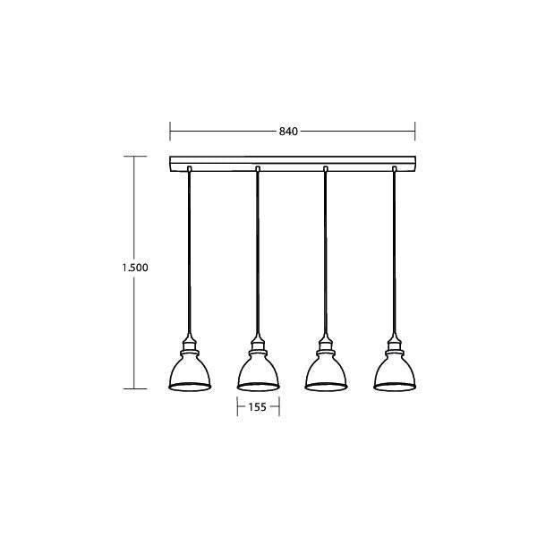 Brumberg Leuchten - Decken-/Wandleuchte Pendelleuchte 4x E27 57407850