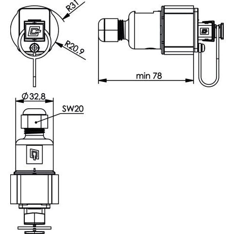 Telegärtner - Kommunikationsanschlussdose Kupfer Industrie STX V4 Freie Anschlussdose 100007444 RJ45 Modul A Cat.6A