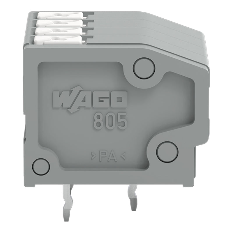 WAGO - Leiterplattenklemme 805-304 Drücker,1,5mm²,grau − 80 Stück