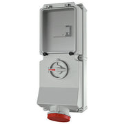 Mennekes - CEE-Steckdose abschaltbar, abgesichert (IEC 60309) Wanddose DUO 7228 63A,5p,6h,400V,IP44