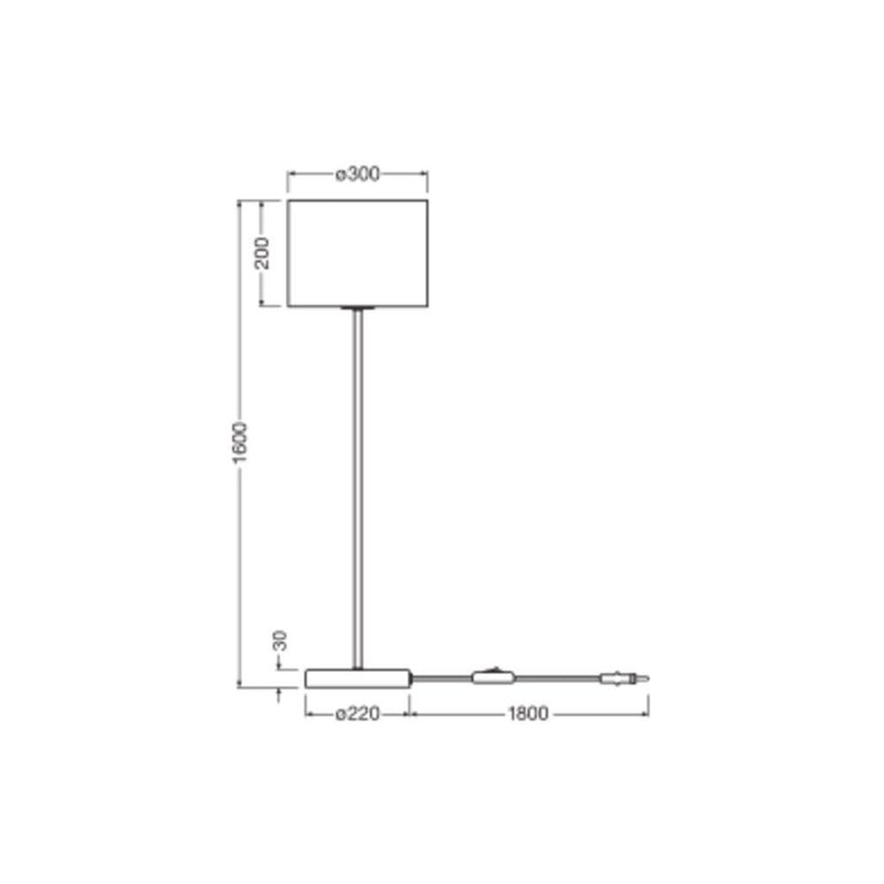 Ledvance - Stehleuchte E27 D. C. Cyl.Floor E27 braun