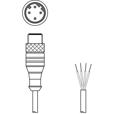 Leuze - Konfektioniertes Sensor-Aktor-Kabel Anschlussleitung KS ET-M12-4A-P7-050