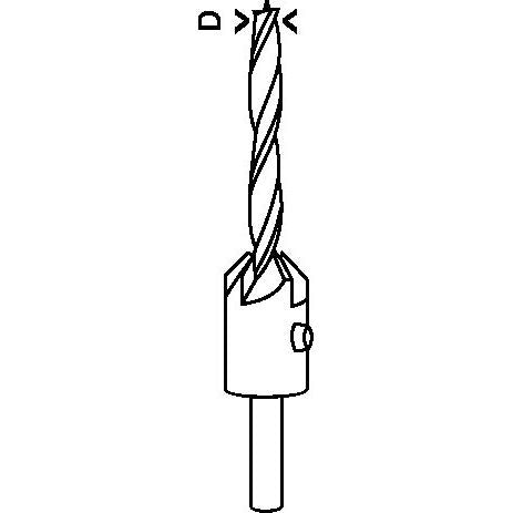 Bosch - Bohrer Holzspiralbohrer mit 2608596393 90°-Senker 6 mm 16