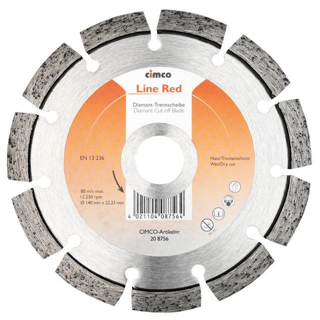 Cimco Werkzeuge - Trenn-/Schleifscheibe Diamanttrennscheibe 208756 D=140mm