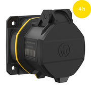 Walther Werke - CEE-Anbausteckdose (IEC 60309) CEE NEO Anbaudose gerade FW430404CC 32A 4P 4h IP54