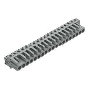 WAGO - Leiterplattensteckverbinder THT-Federleiste abgewink. 232-249 Rastermaß 5mm,grau − 10 Stück