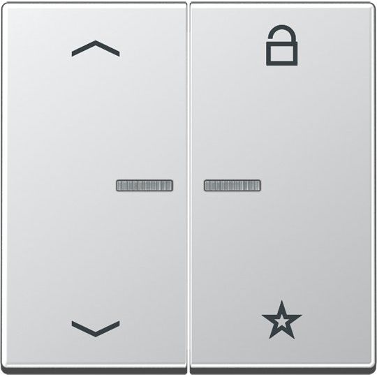 Jung - Bedienelement intelligent eNet Funk-Steuertaste FM A 1701 P AL 2fach, aluminium