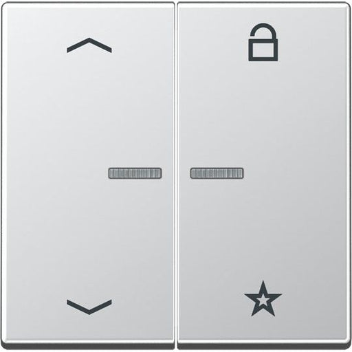 Jung - Bedienelement intelligent eNet Funk-Steuertaste FM A 1701 P AL 2fach, aluminium