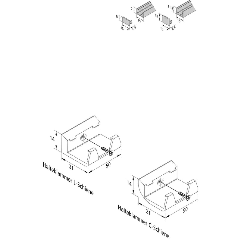 Hera - Mechanisches Zubehör/Ersatzteile für Leuchten Inneneckabdeckung 21304130103 schwarz