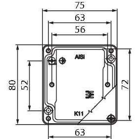 Weidmüller - Gehäuse/Schaltschrank (leer) Flanschdose 1Port IE-OM-V05M-K11-1S gerade