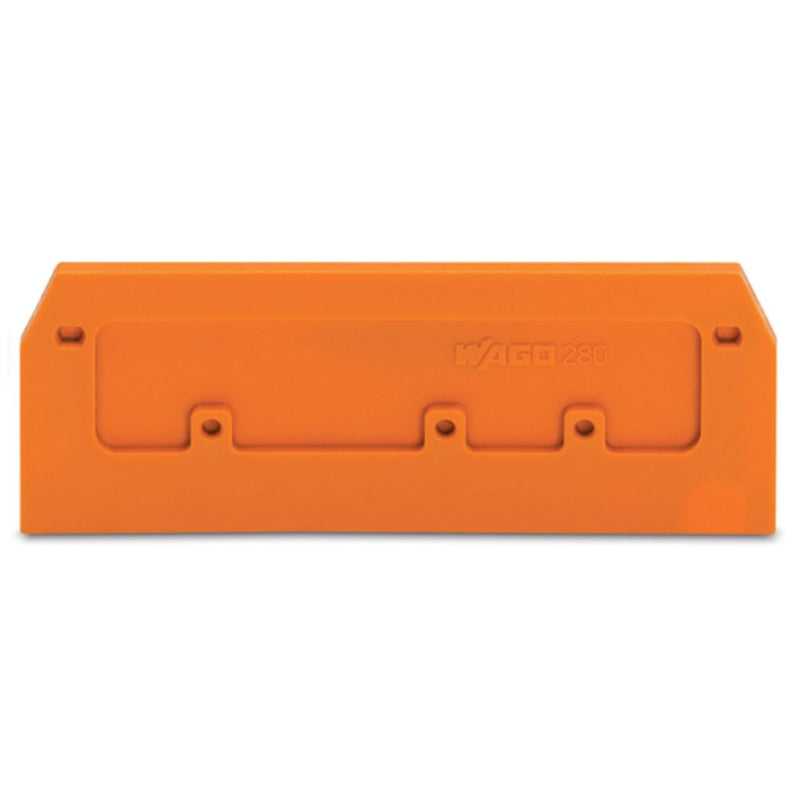 WAGO - Abschluss- und Zwischenplatte für Reihenklemme Abschluss-/Trennplatte 280-371 orange, 2,5mm