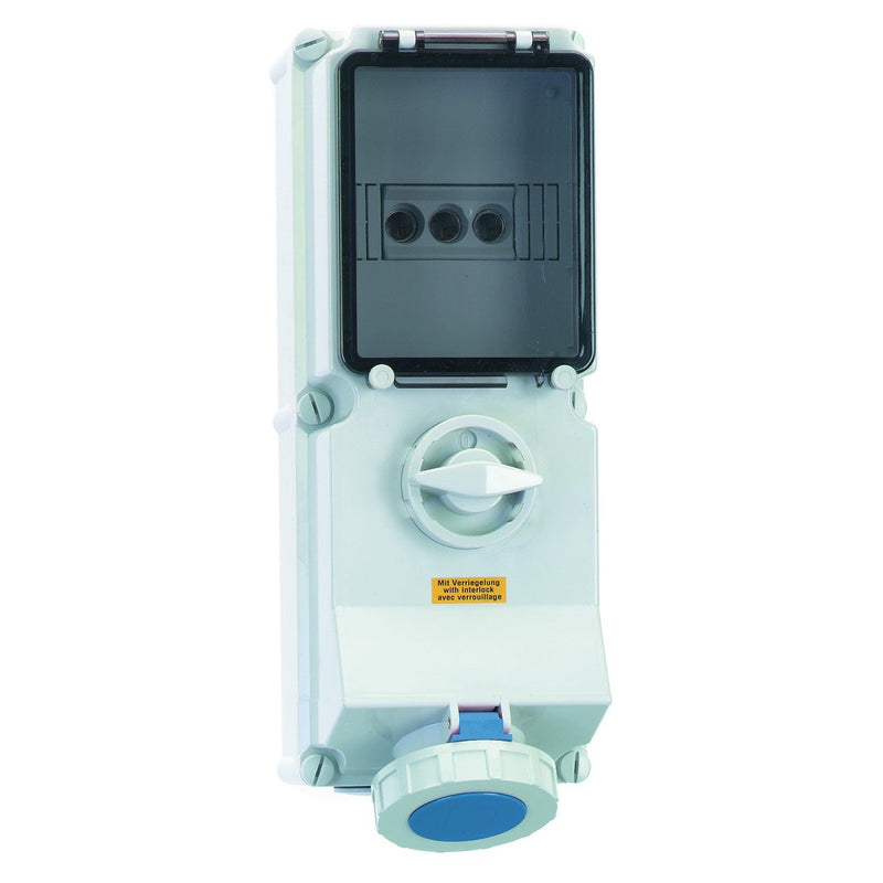 Bals Elektrotech - CEE-Steckdose abschaltbar, abgesichert (IEC 60309) Wandsteckdose abschaltbar 17041 verriegelt abgesich