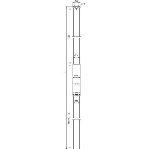 DEHN - Zubehör/Ersatzteile für Erdung und Blitzschutz Stützrohr GFK/Al SR D50 M10 3200GFKAL D50mm L3200mm
