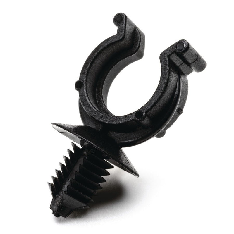 HellermannTyton - Befestigungsklammer Wellrohrhalter 151-00018(500) 21,4x8 mm, schwarz − 500 Stück