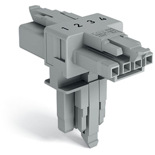 WAGO - Kompaktverteiler für steckbare Gebäudeinstallation T-Verteiler 4-polig 890-1731 Kod. B,grau − 25 Stück